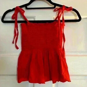 Cute Forever 21 sz Small red crop top 100% cotton summer patriotic festival vibe